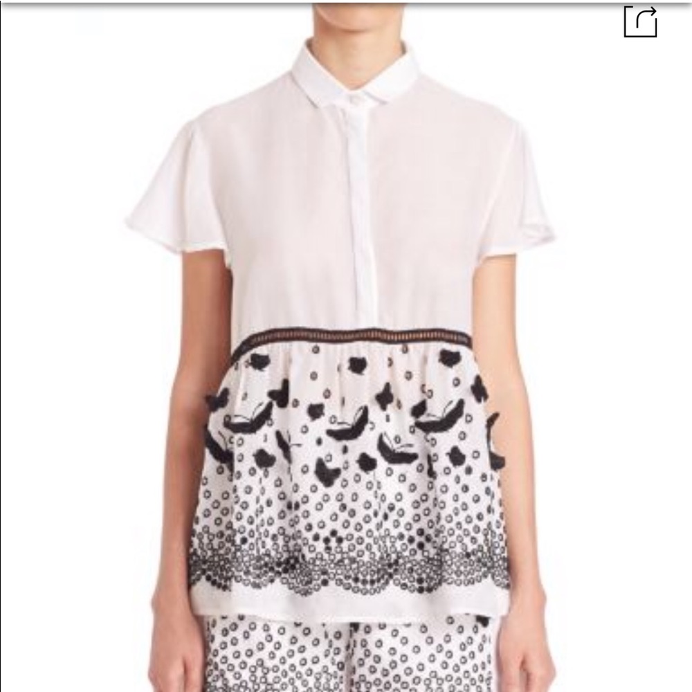 Giamba embroidered butterfly shirt size 42/S